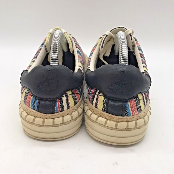 Sam Edelman Kavi Multicolor Striped Sneakers Women's 7M Lace Up Low Top Shoes - Picture 4 of 11